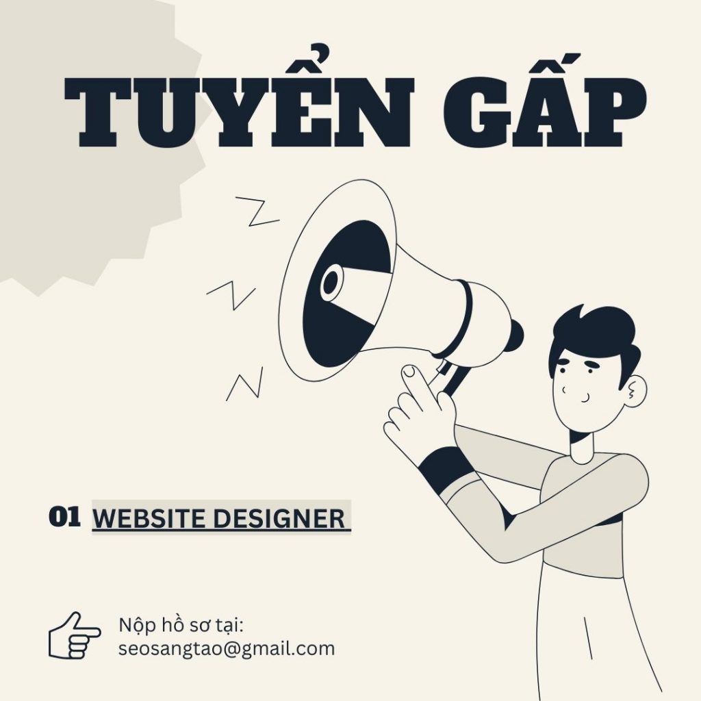 seo sáng tạo tuyển nhân viên website designer